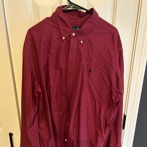 Ralph Lauren Button Down Maroon